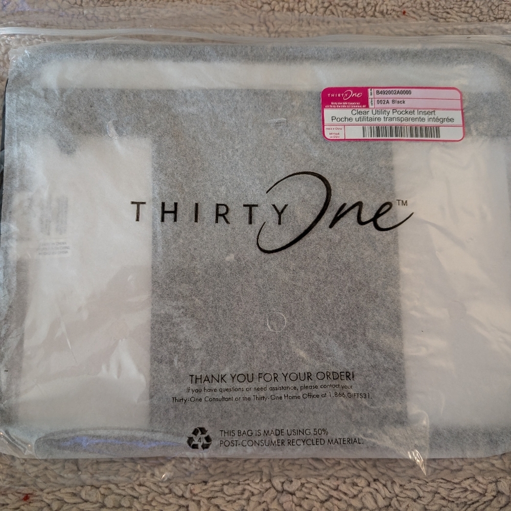 Thirty-One Transparent Pocket Organizer